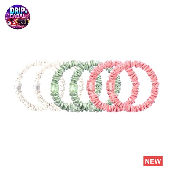 Silk Skinny Scrunchies Set Hair-Friendly Elastic Luxury Minimal Chic main image 4